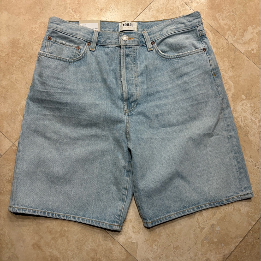 NWT Agolde Light Wash Denim Jean Shorts - Picture 5 of 9